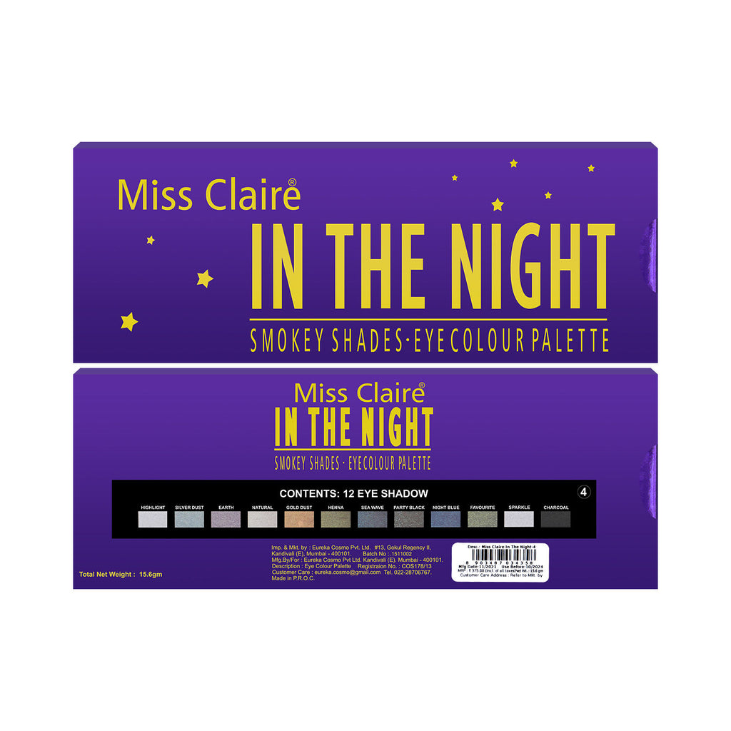 In The Night Smokey Shades Eye Contour Palette - 4