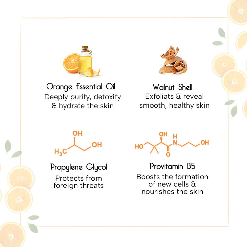Orange Gel Scrub with Walnut