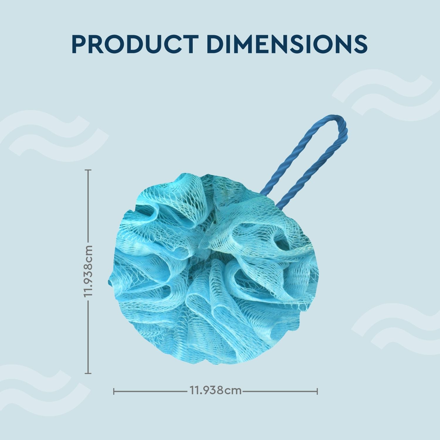Luxe Gently Exfoliating Bath Sponge Round Loofah For Women & Men - Arctic