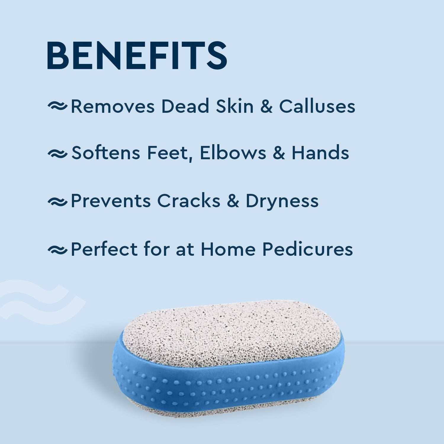 Pumice Stone For Feet Dead Skin Removal, Pedicure Tool With Rubber Grip