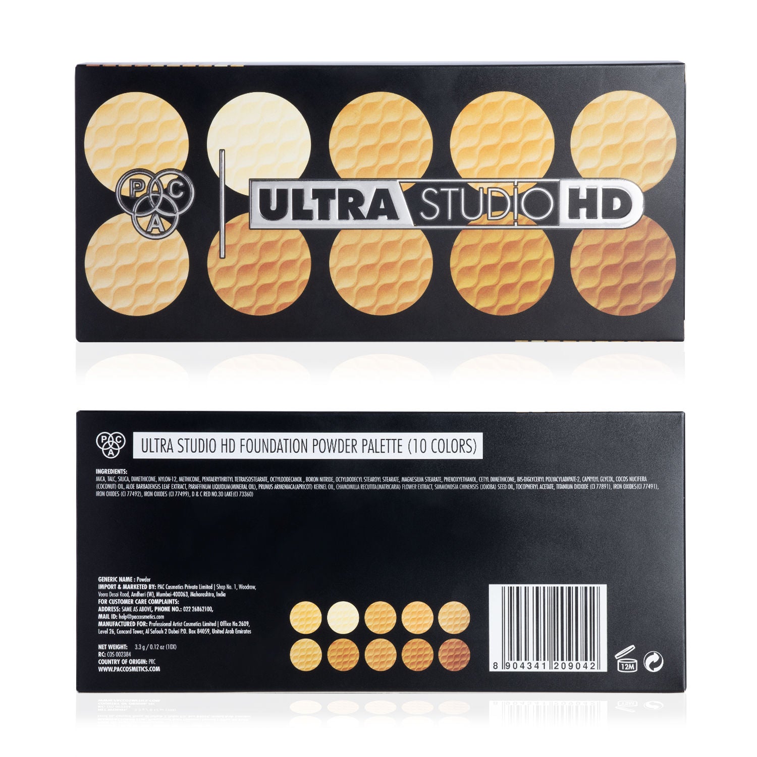 Studio HD Powder Foundation Palette - Oil Control, Medium to Full Coverage & Even Natural Finish