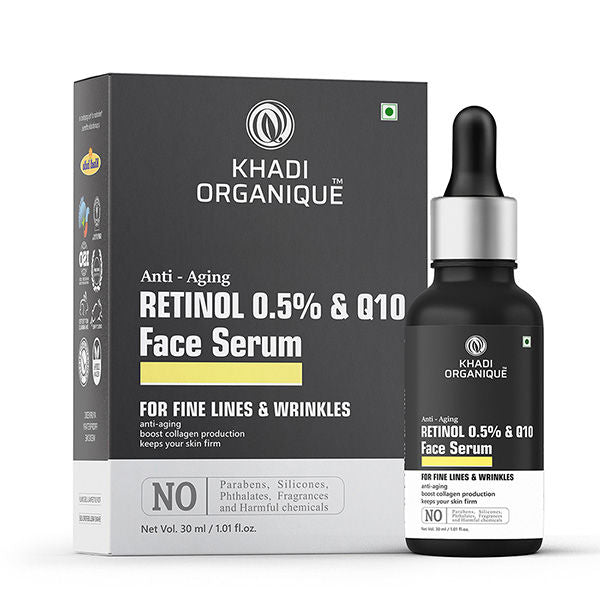 Retinol 0.5% + Q10 Face Serum for Aging, Wrinkles, Fine Lines & Boost Collagen 30ml