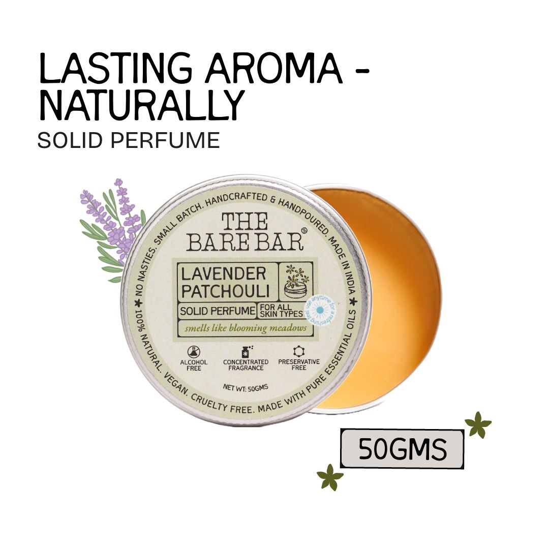 Lavender Patchouli Solid Perfume - Floral earthy solid perfume, soft scent