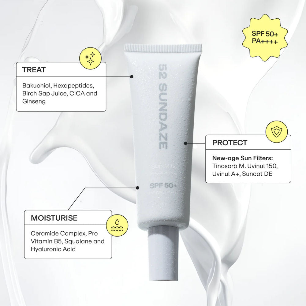 Sun Milk Crème SPF 50+ PA++++ Sunscreen for Oily Skin
