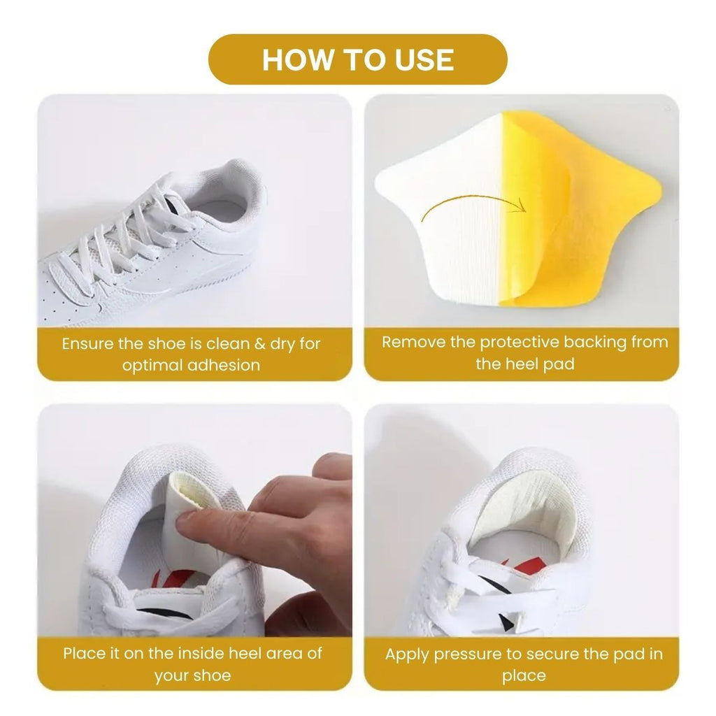 Heel Liners 1 Pair Self Adhesive Shoe Bite Protector Cushion Foam Pads Inserts - Pentagon