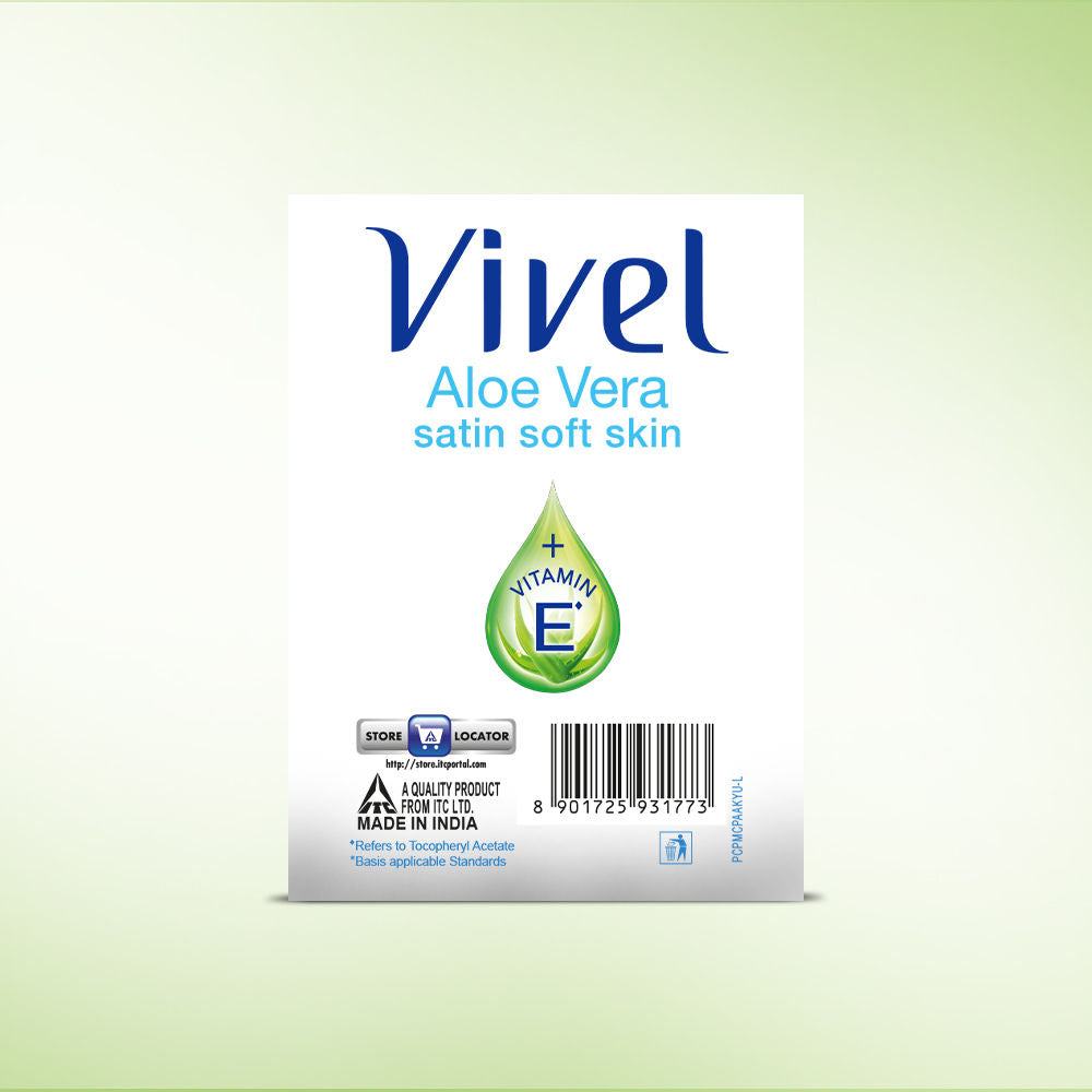Aloe Vera Grade 1 Bathing Soap, Highest Soap Grade, 76% TFM, Vit E - 4 PCS