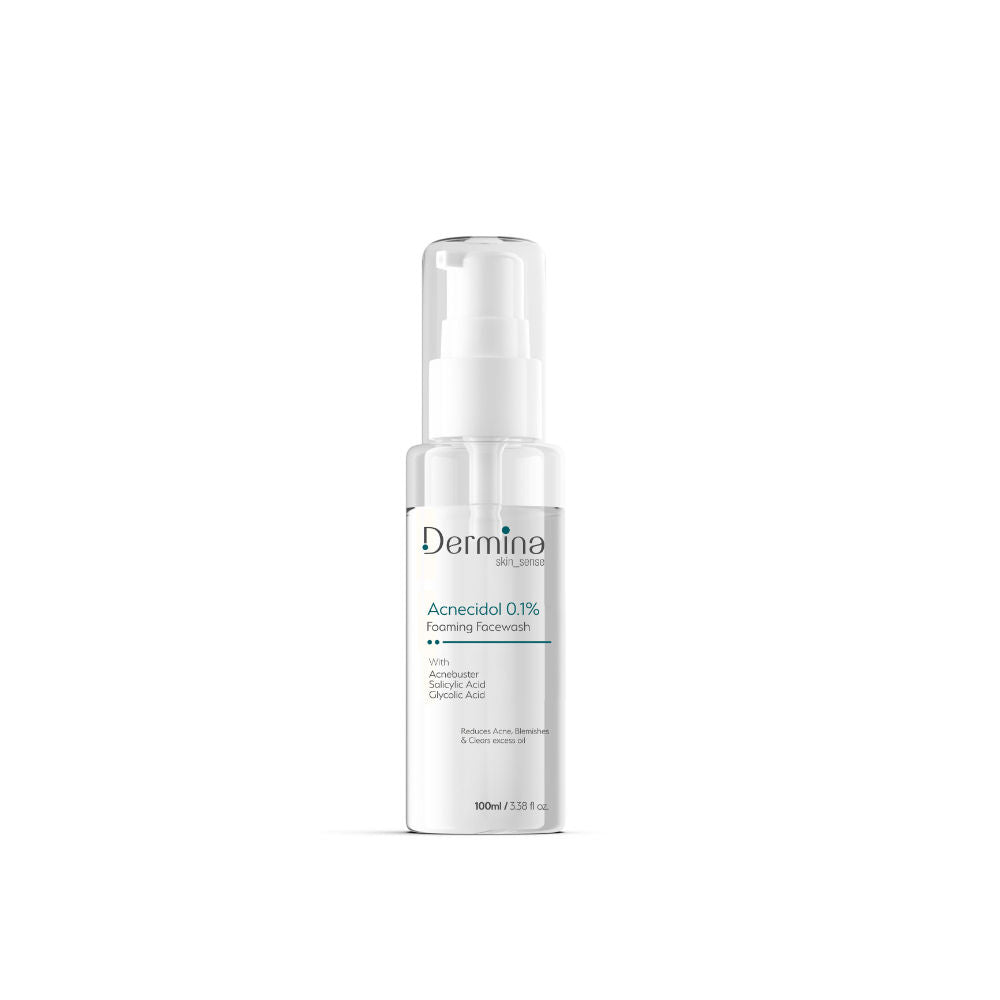Acnecidol 0.1% Foaming Facewash with Salicylic & Glycolic Acid for Acne Care
