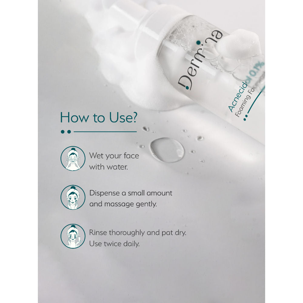Acnecidol 0.1% Foaming Facewash with Salicylic & Glycolic Acid for Acne Care
