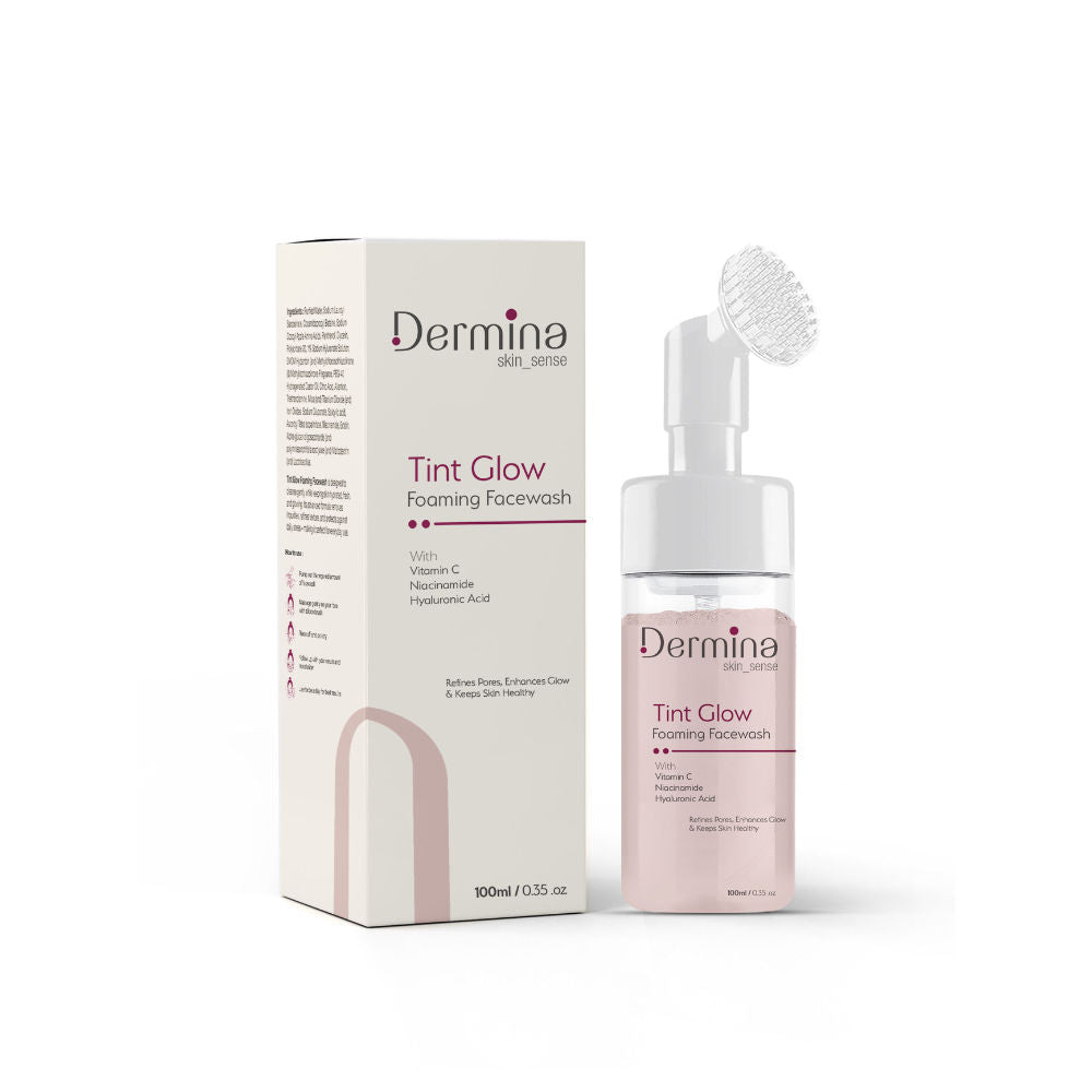 Tint Glow Foaming Facewash with Vitamin C, Niacinamide & HA for Radiant Skin