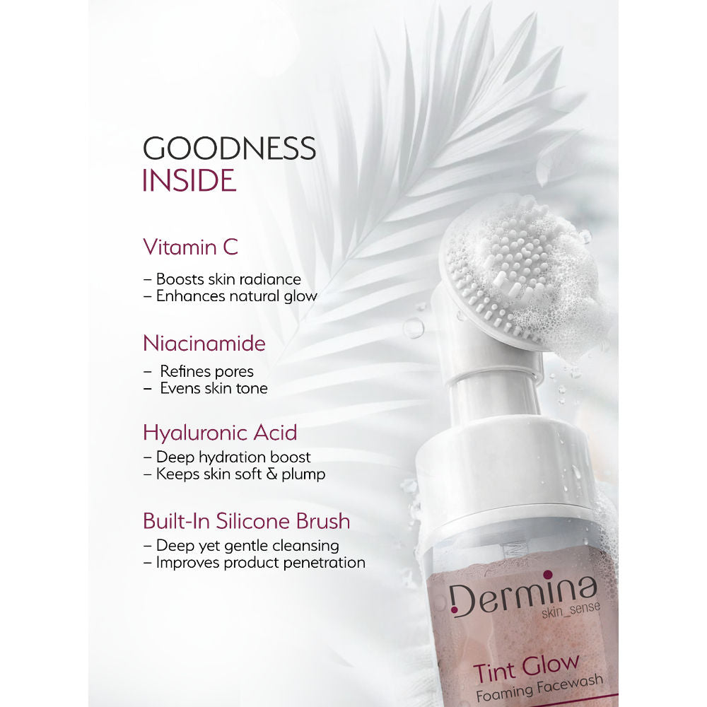 Tint Glow Foaming Facewash with Vitamin C, Niacinamide & HA for Radiant Skin