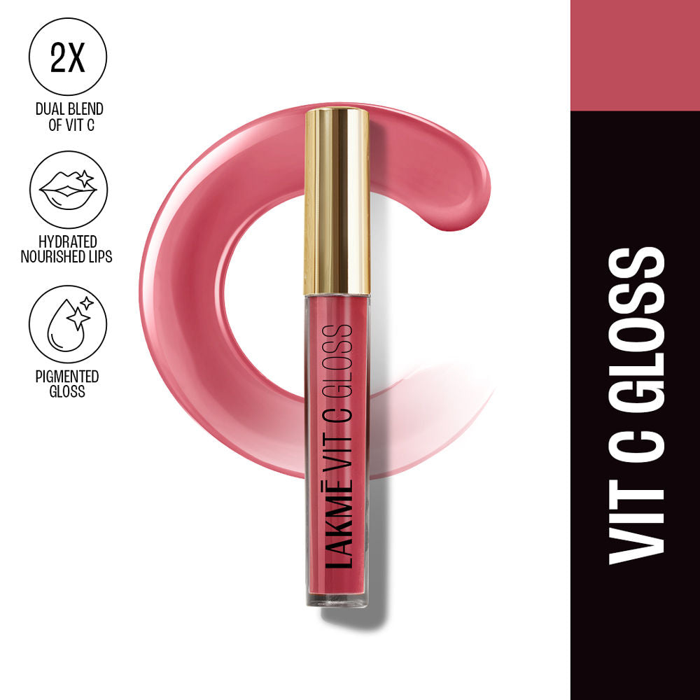 Superglow Glass Finish Lip Gloss oil with Vitamin C - Hotpink