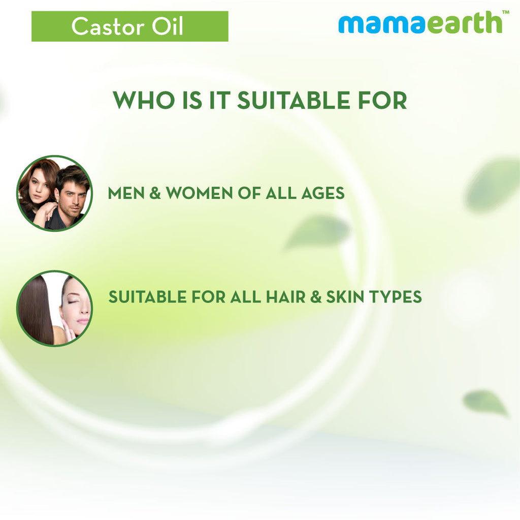 Castor Oil 100% Pure Cold Pressed Oil For Skin- Hair & Nails