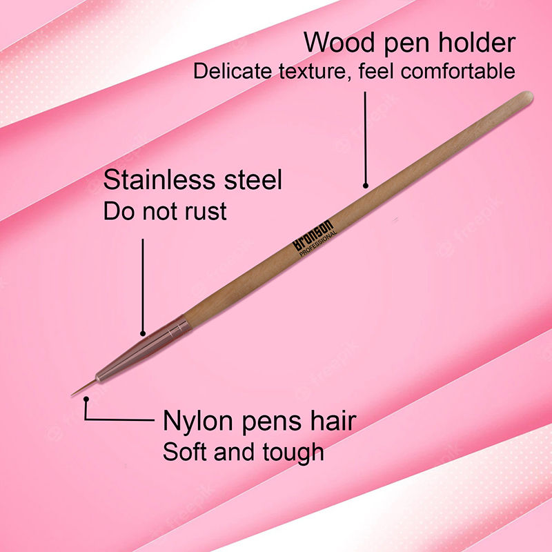 Nail Art Zero Point Gel Liner Brush Set