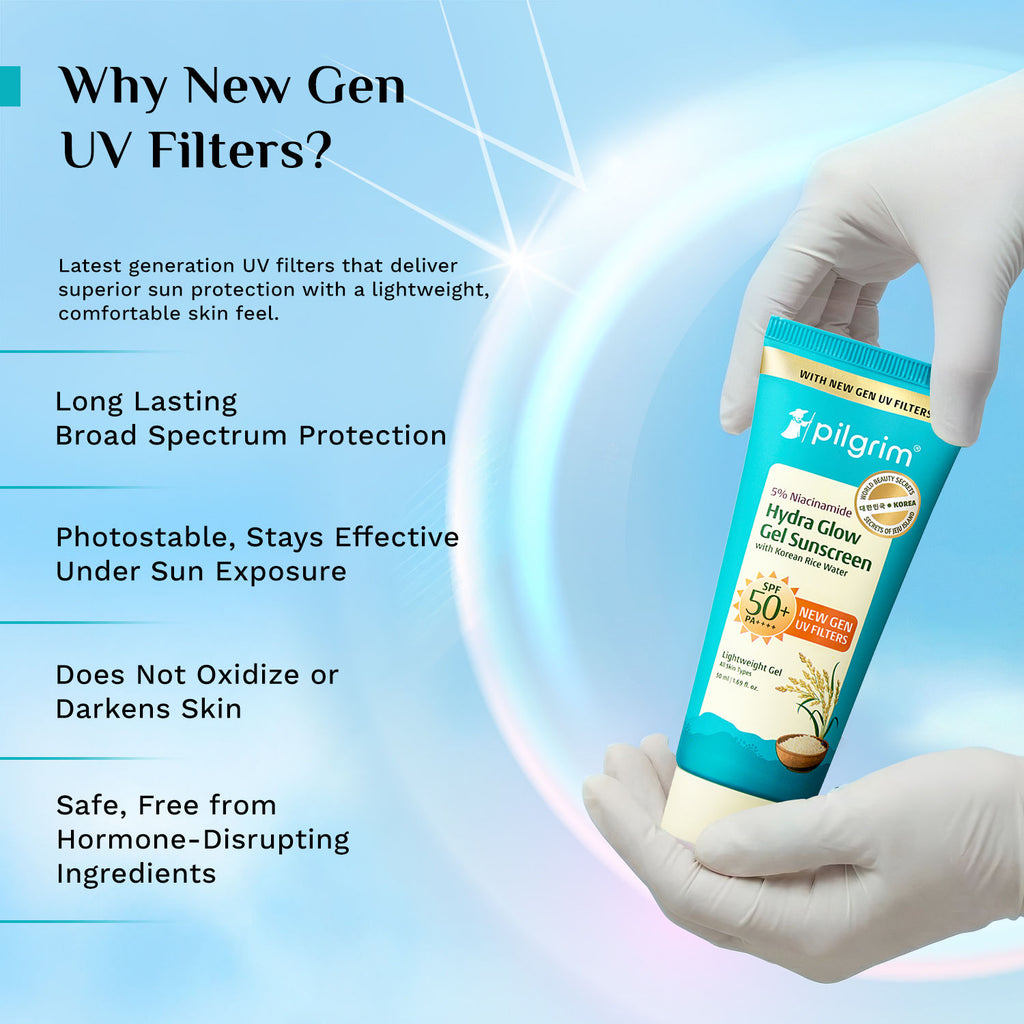 5% Niacinamide Hydra Glow Gel Sunscreen SPF 50+ PA++++ In-Vivo tested & New Gen UV filter