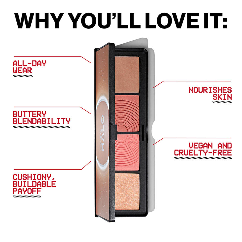 Halo Contour, Blush And Highlighter Palette