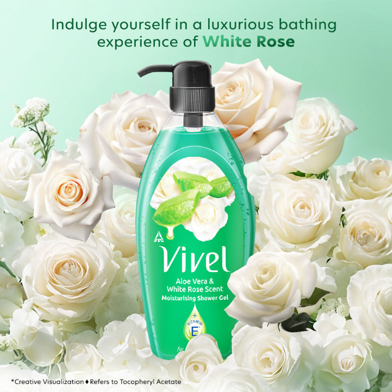 Aloe Vera & White Rose Scent Moisturizing Shower Gel