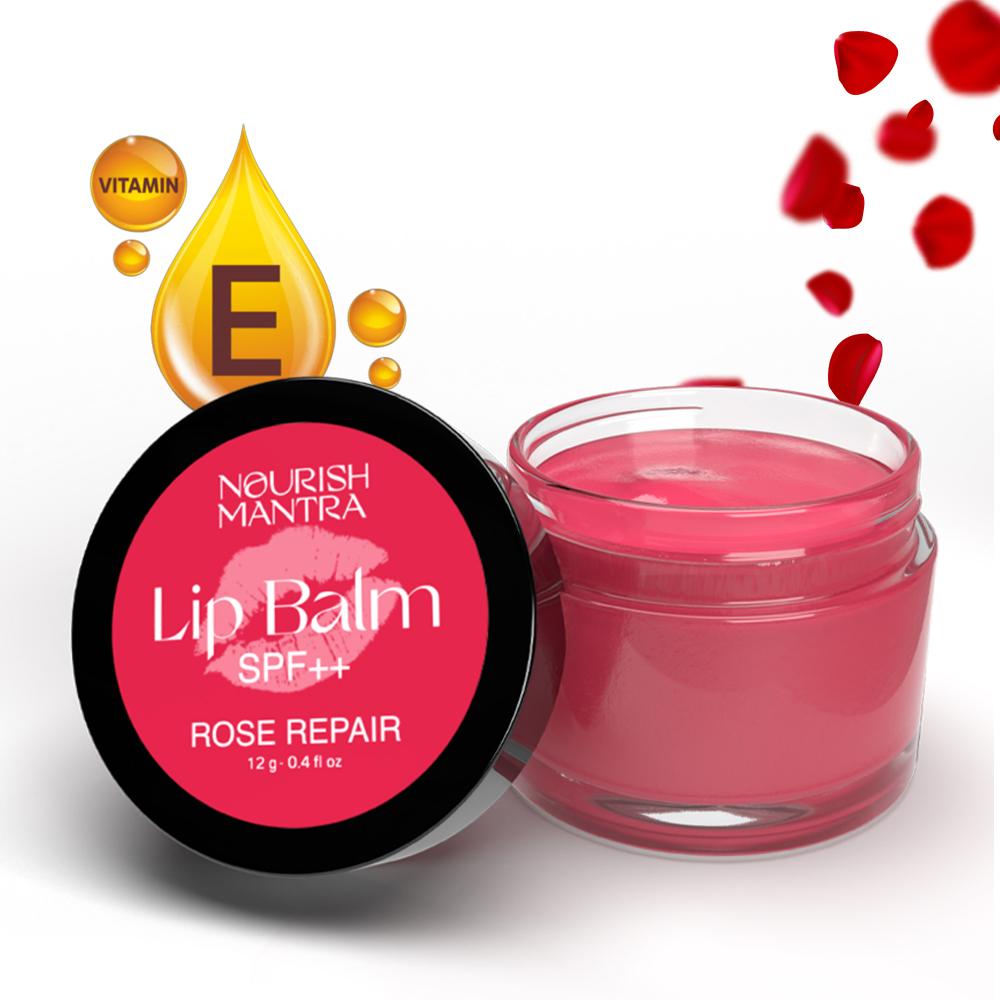 Beetroot Blast Lip Balm with SPF & Olive Oil for Soft & Moisturized Lips - Rose Repair