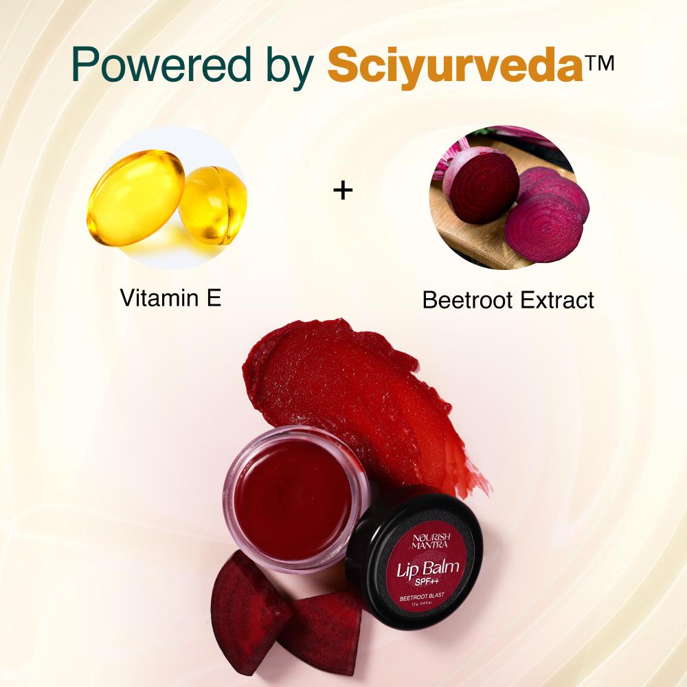 Beetroot Blast Lip Balm with SPF & Olive Oil for Soft & Moisturized Lips