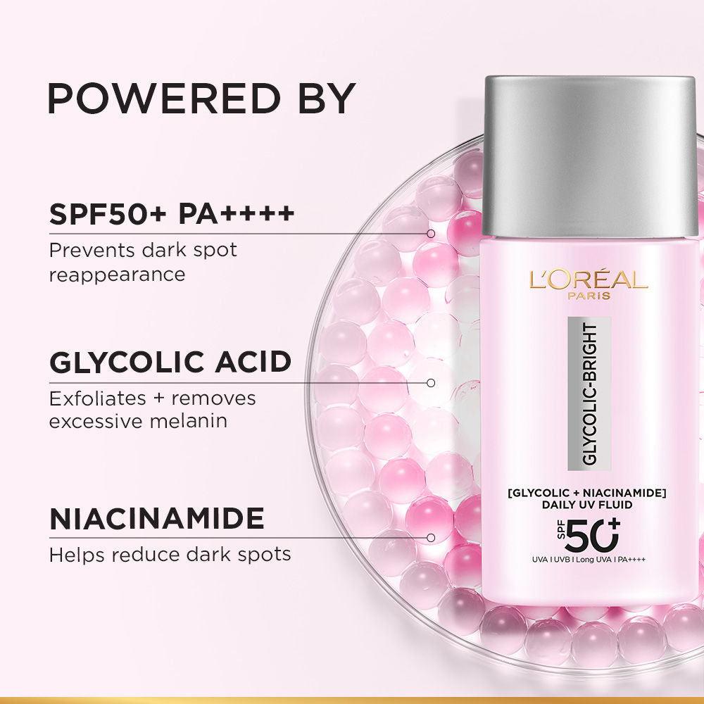Glycolic-Bright UV Fluid SPF 50+ PA++++ Anti-Dark Spot Fluid Sunscreen