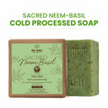 Cold Processed Neem Basil Butter Bath Soap- Antibacterial, Dark Spots, De-Tan & Handmade - 125 g