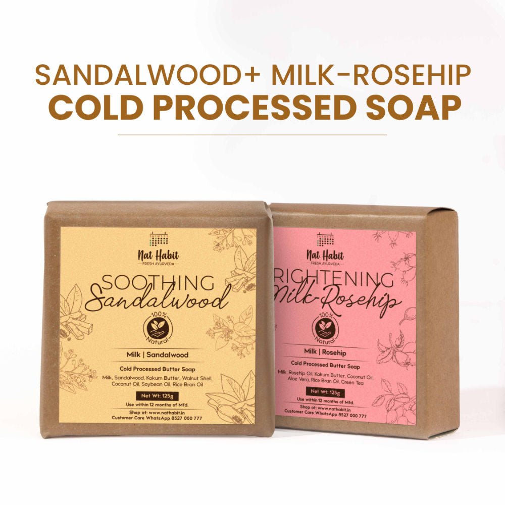 Fresh Brightening Milk Rosehip and Soothing Sandalwood Soaps