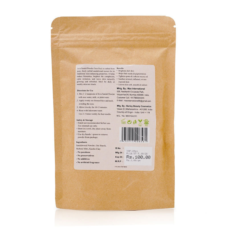 Sandalwood Powder Face Pack - Skin Brightening & Glow Enhancement