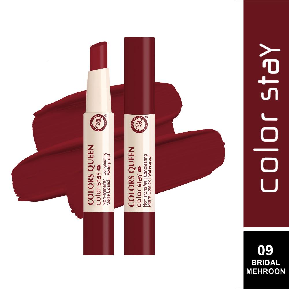 Color Stay Longlasting & Matte Lipstick Waterproof - 09 Bridal Maroon