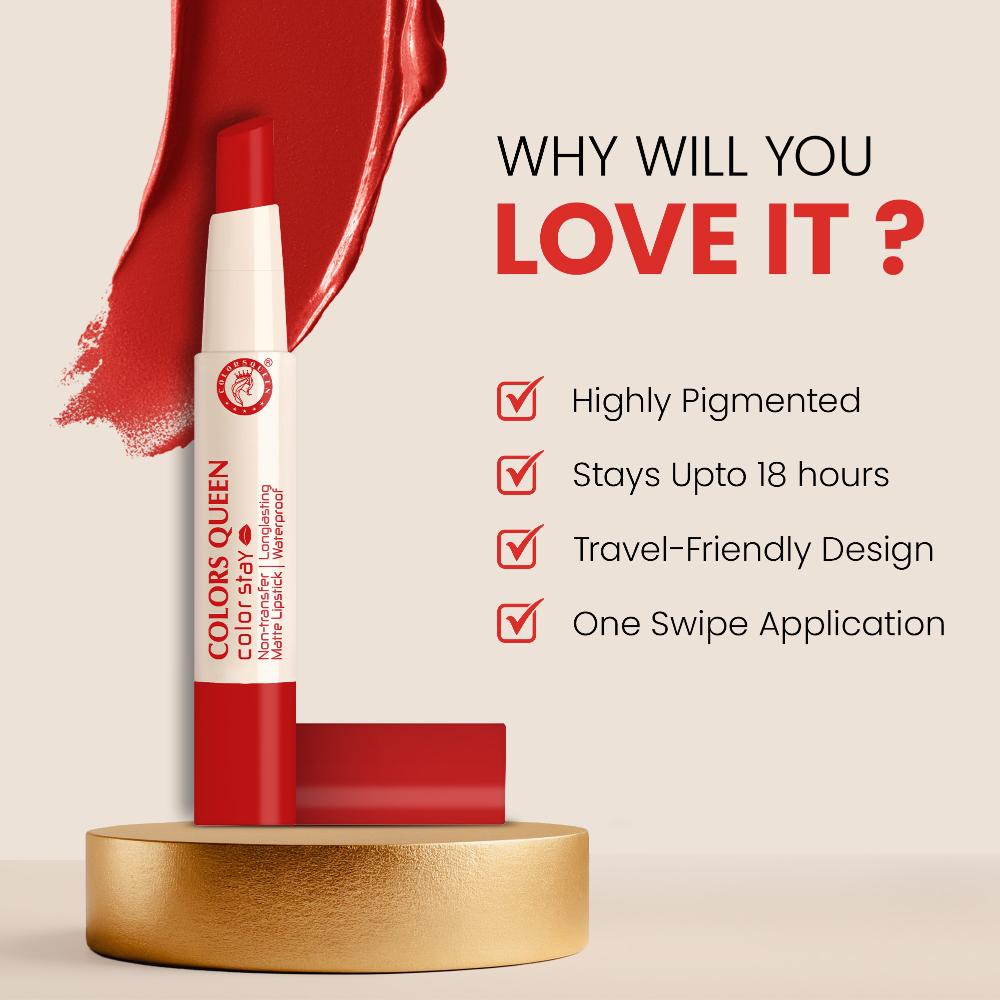 Color Stay Longlasting & Matte Lipstick Waterproof