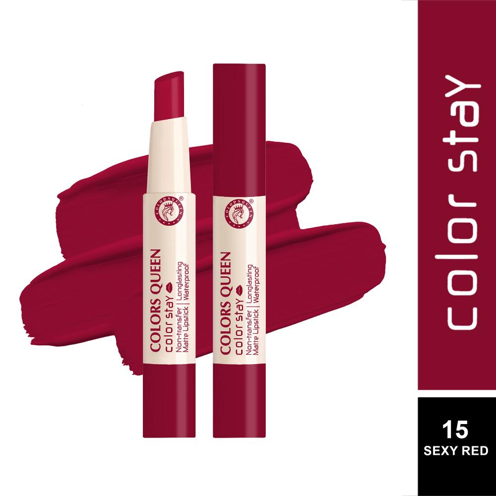 Color Stay Longlasting & Matte Lipstick Waterproof - 15 Sexy Red