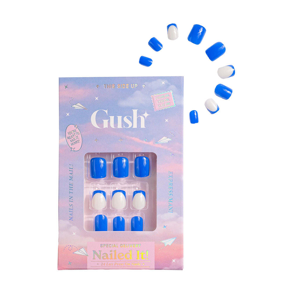 Nailed It Reusable Luxury Press On Nails (Abstract Shape) - Colour Me Indigo