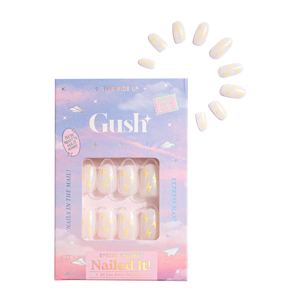 Nailed It Reusable Luxury Press On Nails (Round Shape) - Electric Yellow