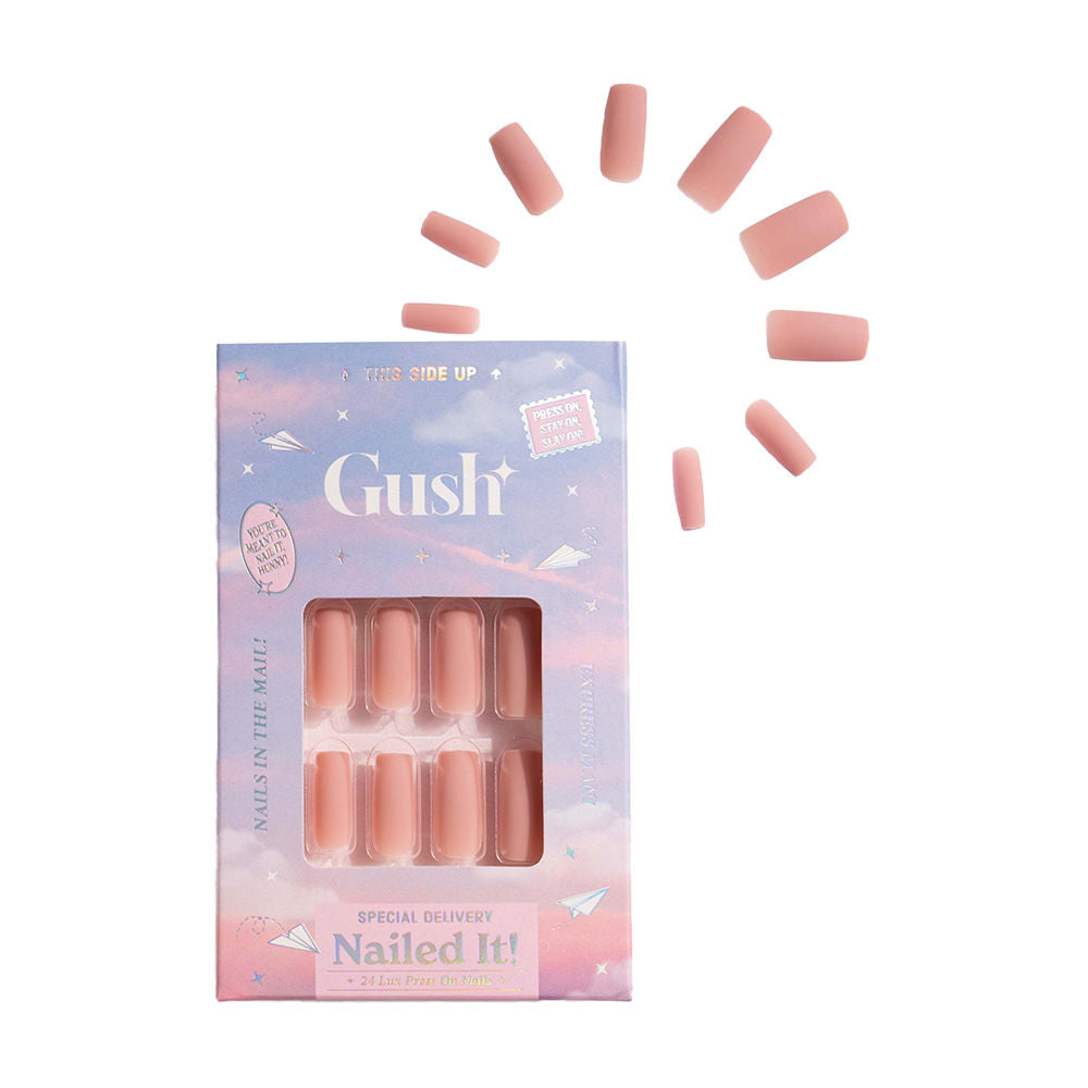 Nailed It Reusable Luxury Press On Nails (Abstract Shape) - Matte Nude