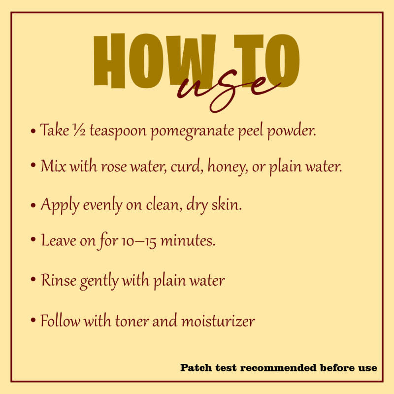 Pomegranate Peel Powder For Skincare