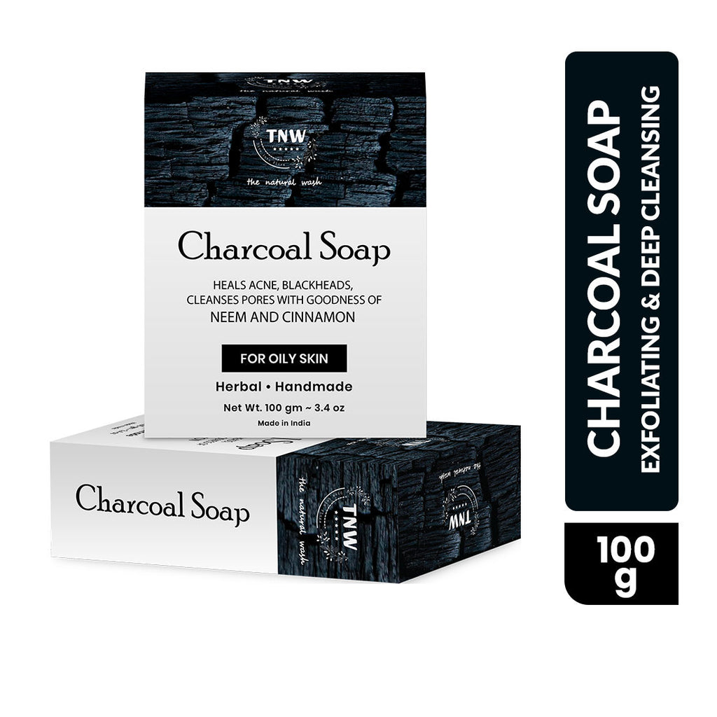 Handmade Charcoal Bathing Soap For Acne and Deep Cleansing - For Oily Skin