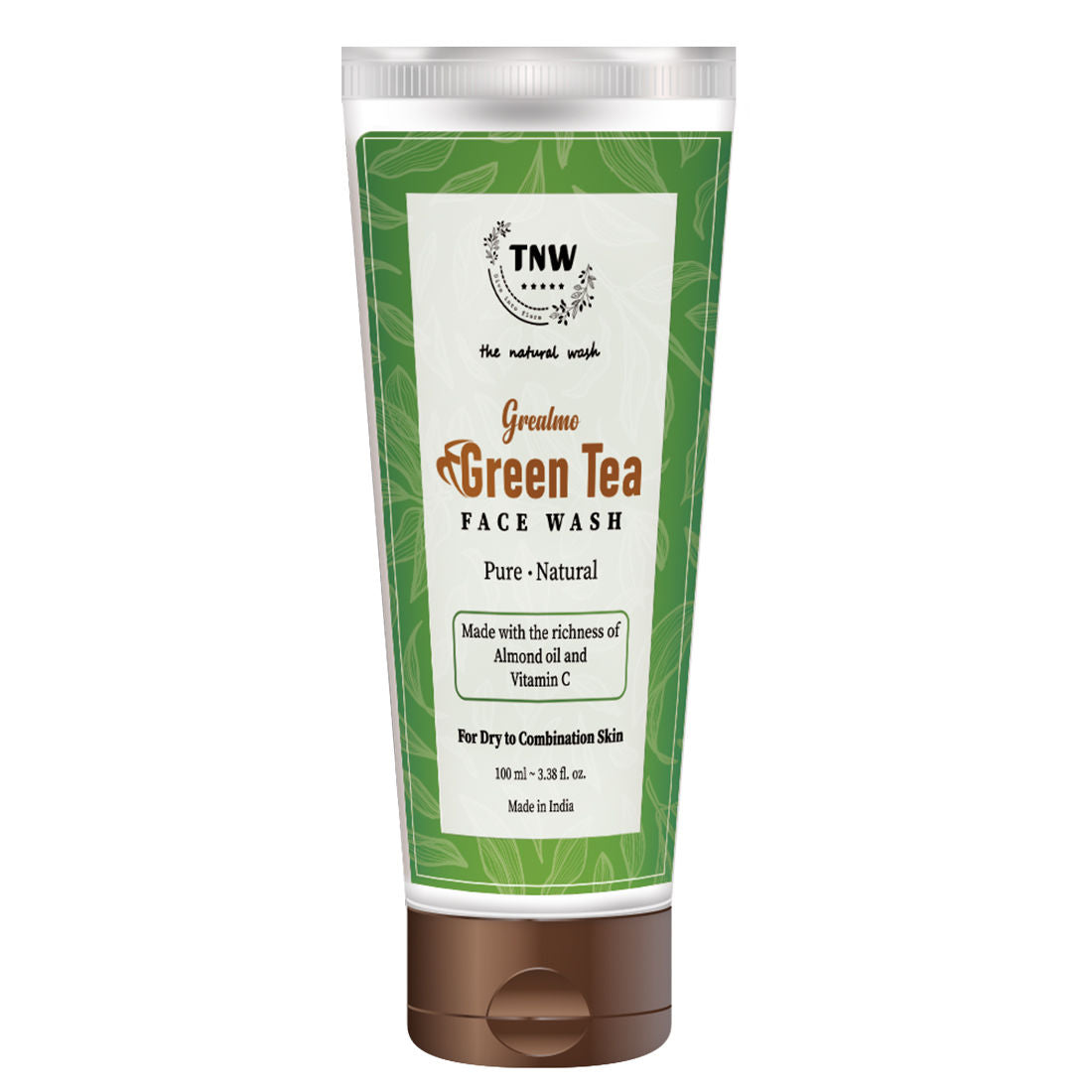 Green Tea Face Wash with Almond Oil for Soft Skin & Open Pores - For Dry Skin