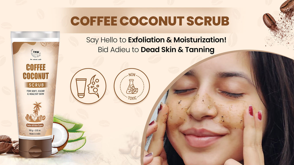 Deep Exfoliating Coffee & Coconut Face & Body Scrub For Glowing Skin