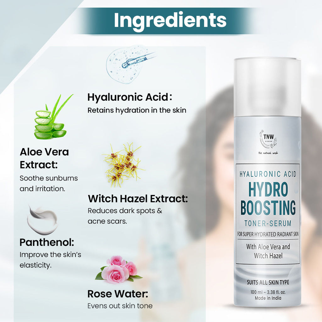 Hyaluronic Acid Hydro Boosting Face Toner-Serum for Super Hydrated Radiant Skin