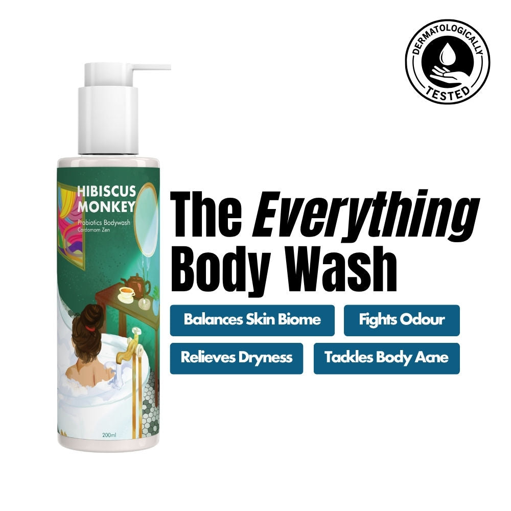 Probiotics Body Wash, 100% Plant Derived, Sensitive Skin Friendly, pH Balanced