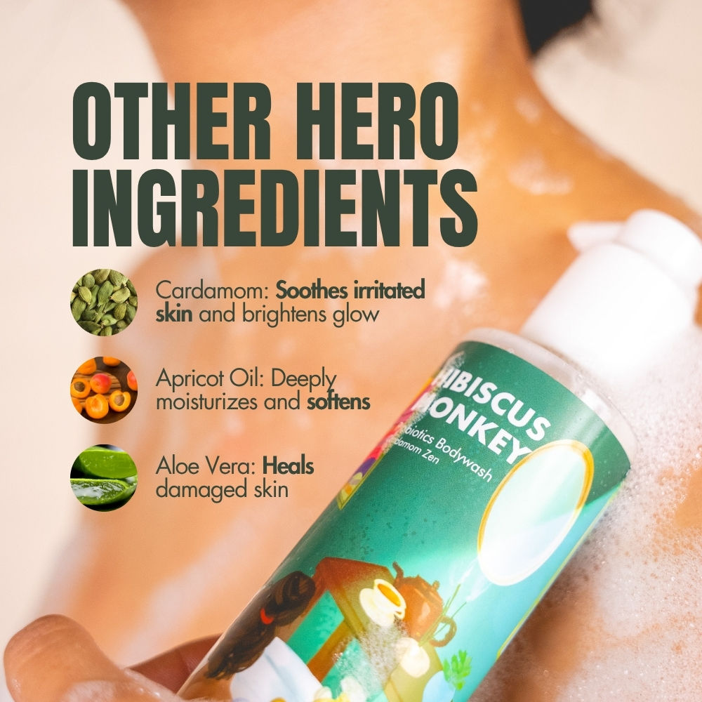 Probiotics Body Wash, 100% Plant Derived, Sensitive Skin Friendly, pH Balanced
