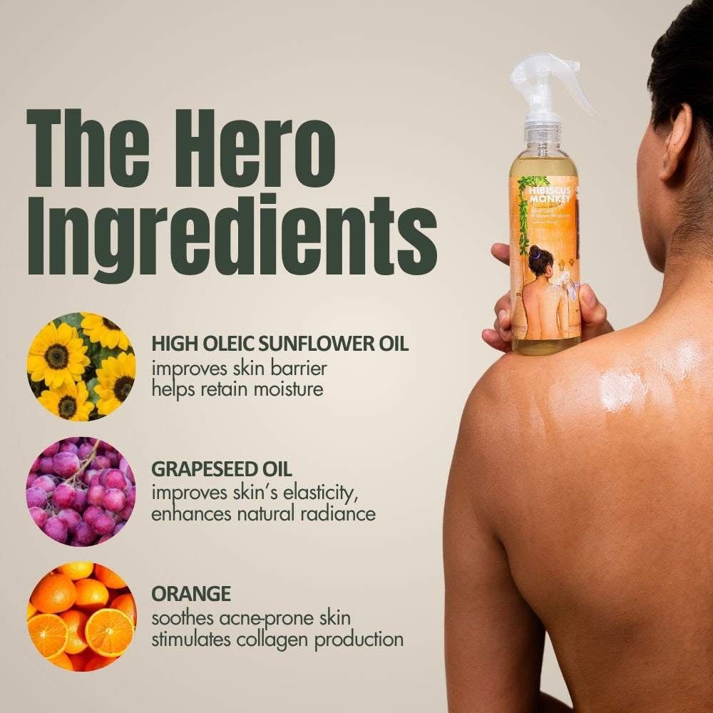 Velvet Spray Sunflower Orange In-Shower Body Moisturizer, 100% Natural for Dry Skin