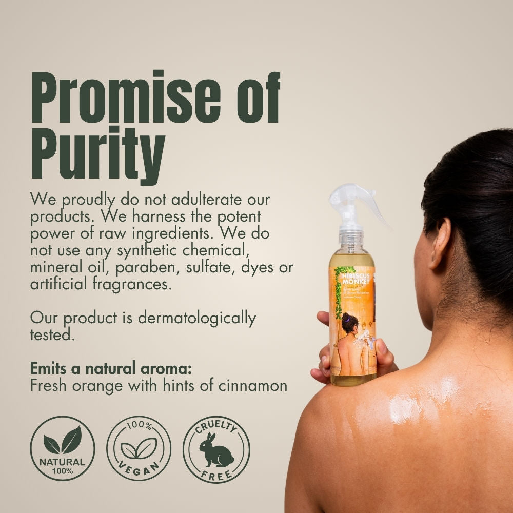 Velvet Spray Sunflower Orange In-Shower Body Moisturizer, 100% Natural for Dry Skin