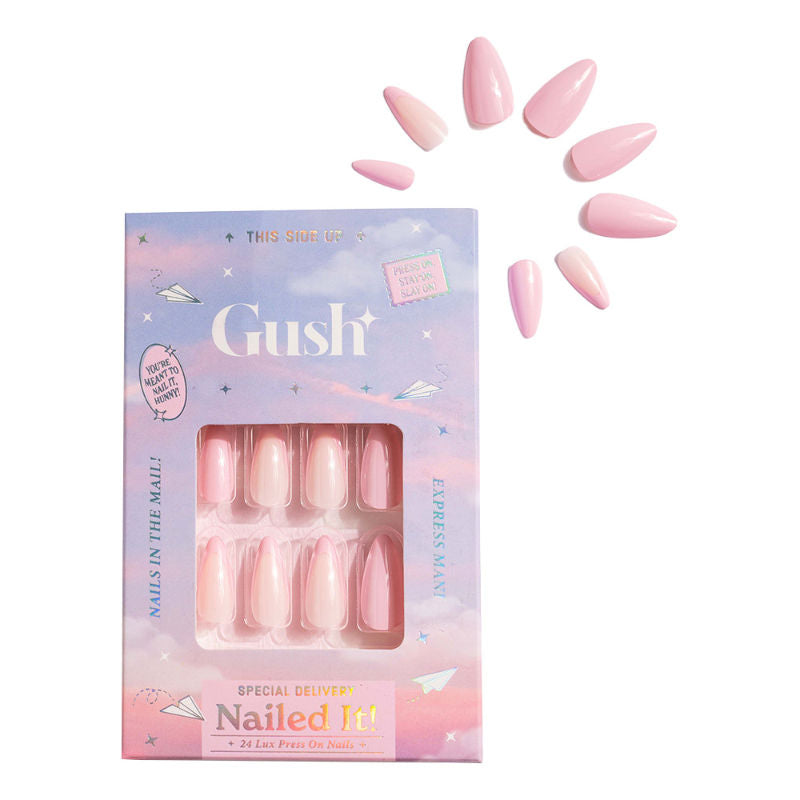 Nailed It Reusable 24 Luxury Press On Nails (Almond Shape) - French Pink Tips