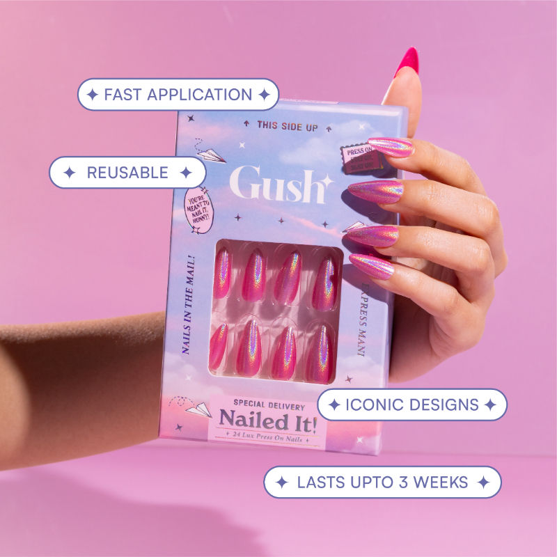 Nailed It Reusable 24 Luxury Press On Nails (Almond Shape)