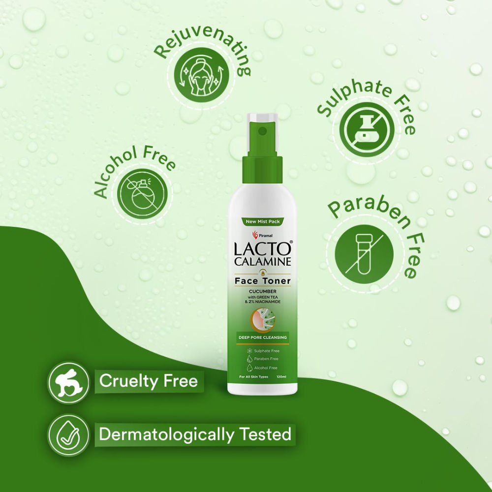 Cucumber Face Toner with Green Tea, 2% Niacinamide for Cool & Hydrated Skin