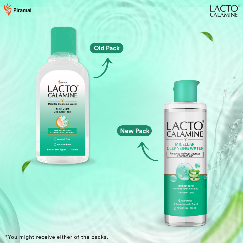 Micellar Cleansing Water,Removes Makeup & Clears Skin With Aloe Vera & Green Tea