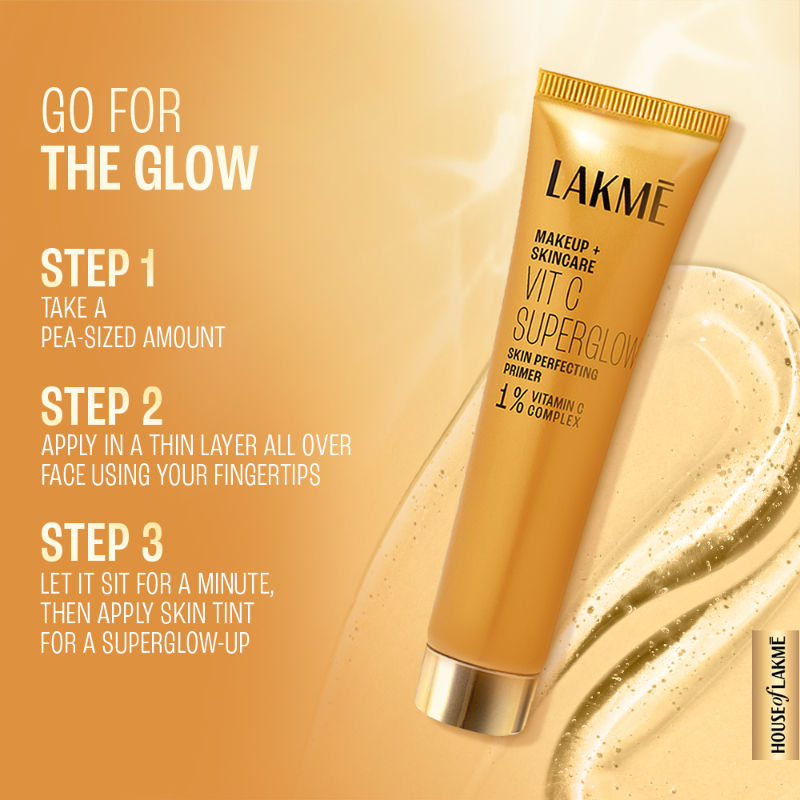 Vitamin C Superglow Skin Perfecting Primer With 1 % Vit C, Matte Finish
