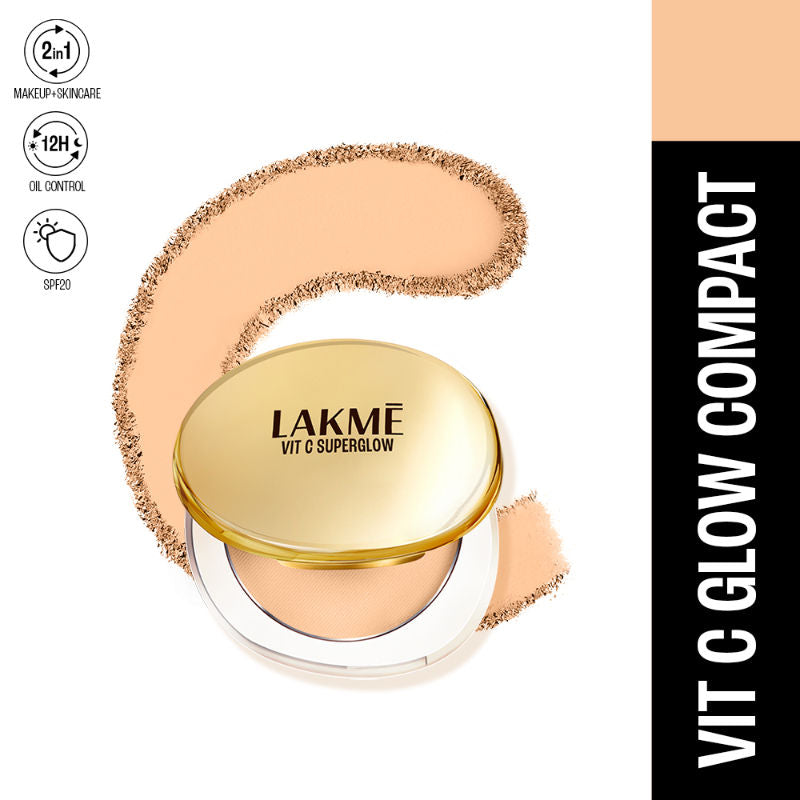 Vitamin C Superglow Skin Perfecting Compact with 1 % Vit C - Sand