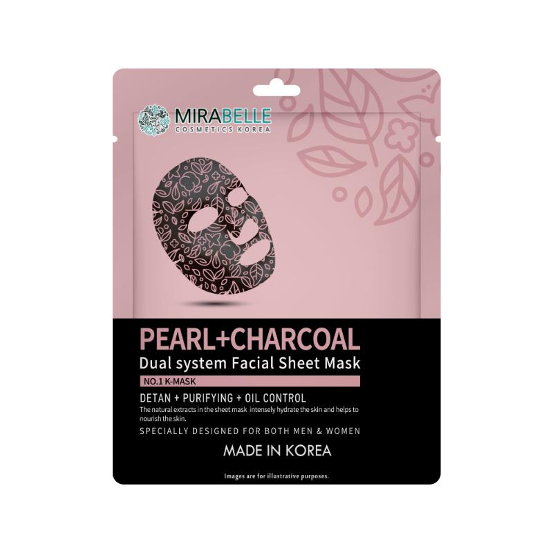 Facial Sheet Mask - Pearl + Charcoal