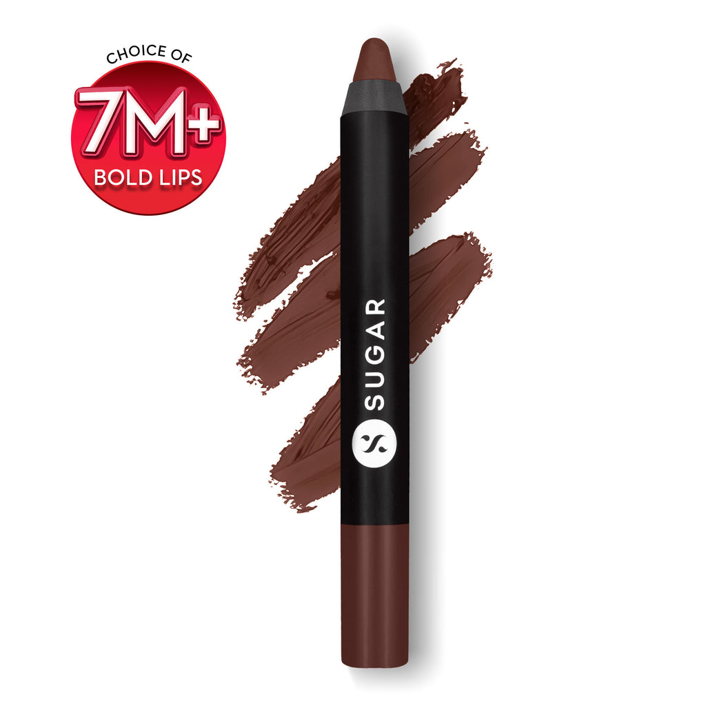Matte As Hell Crayon Lipstick With Free Sharpener - 26 Vianne Rocher (Deep Chocolate Brown)
