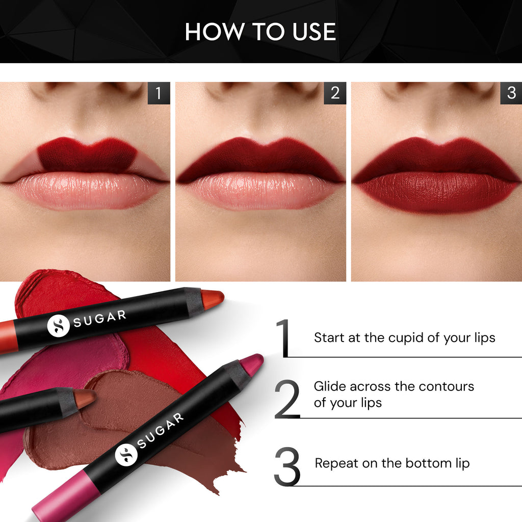 Matte As Hell Crayon Lipstick With Free Sharpener